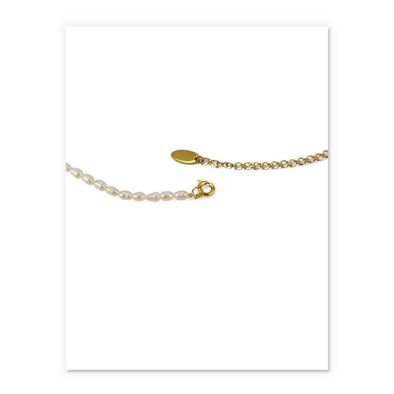 Duo Bead Fresh Water Pearl Anklet- Real Pearl Dainty