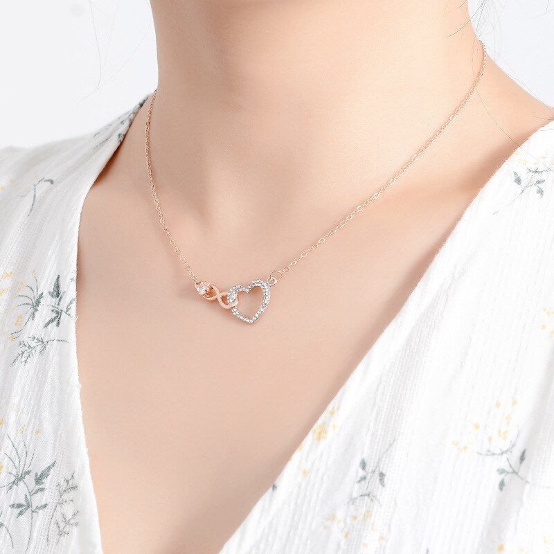 Infinity-love Heart Necklace For Women-Jewelry