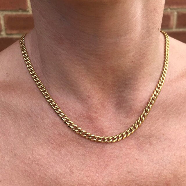 Stainless Steel Fashion Cube Rope Chain Men Necklace Valentines Gift for him, Anniversary Gift, one year anniversary gifts for boyfriend