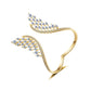 18k White Gold Plated Angel Wings Bracelet - Cubic Zirconia Luxury Bangle